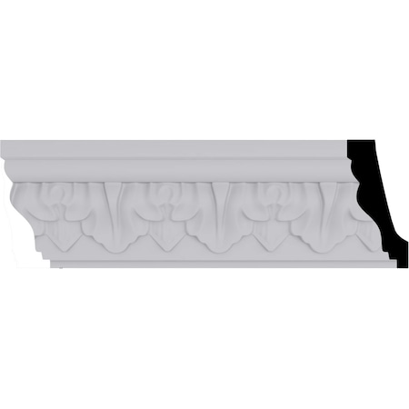 Ekena Millwork 2 5/8"H x 1 1/4"P x 2 7/8"F x 94 1/2"L Ashur Leaf Crown Moulding MLD02X01X02AS